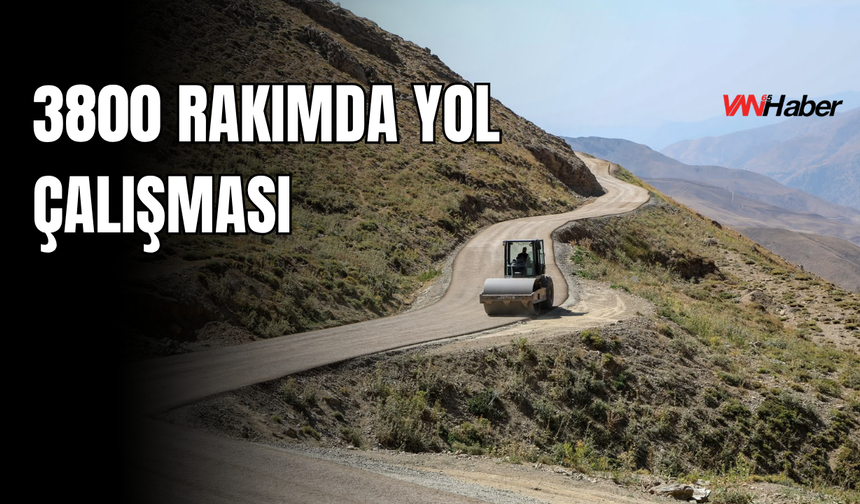 Van’da 3 Bin 800 Rakımda Zorlu Yol Çalışması