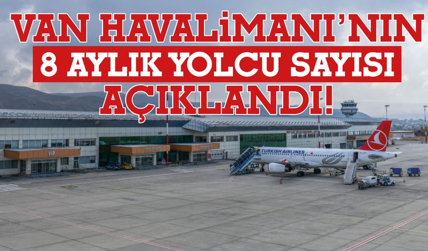 Van Havalimanı’nın 8 Aylık Yolcu Sayısı Açıklandı! Rakam Dikkat Çekti