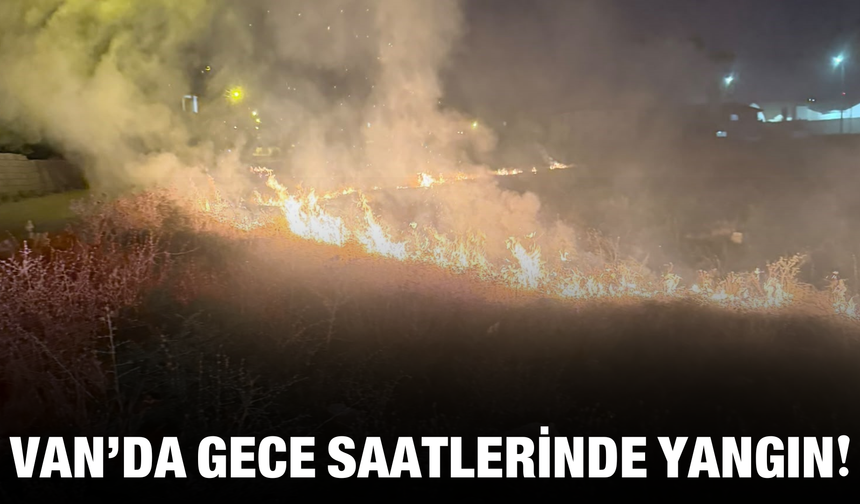 Van'da Gece Saatlerinde Yangın!