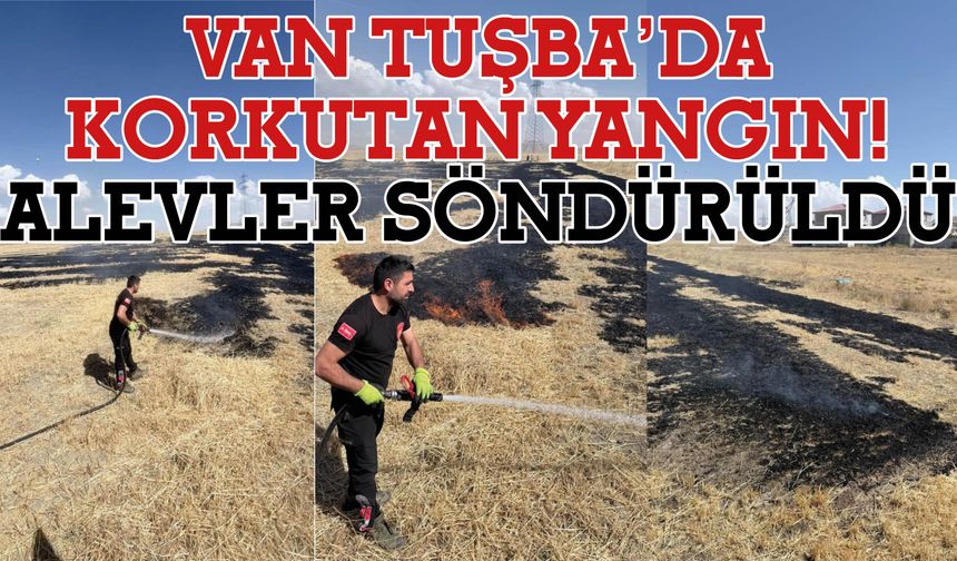 Van Tuşba’da Korkutan Yangın! Alevler Söndürüldü