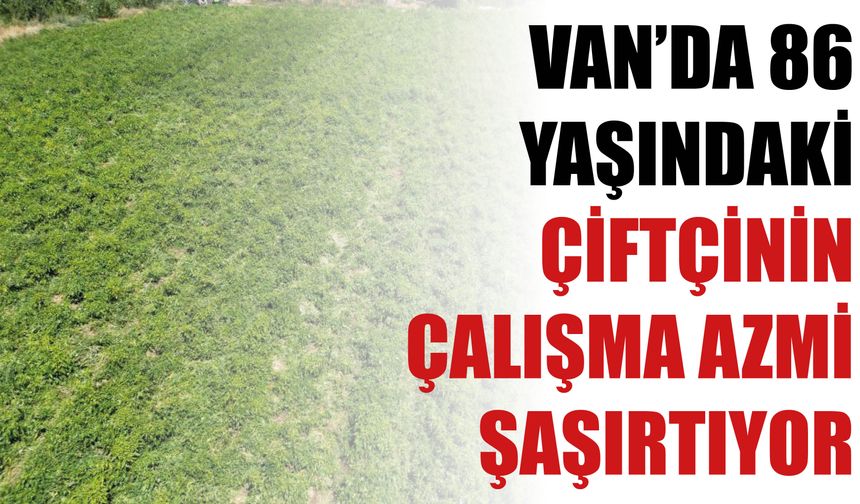 Van’da 86 Yaşındaki Çiftçinin Çalışma Azmi Şaşırtıyor