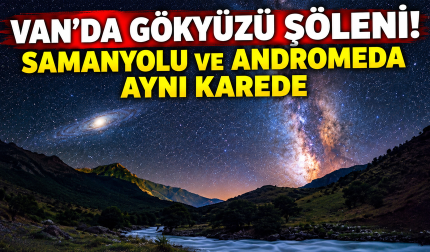 Van’da Gökyüzü Şöleni! Samanyolu ve Andromeda Aynı Karede