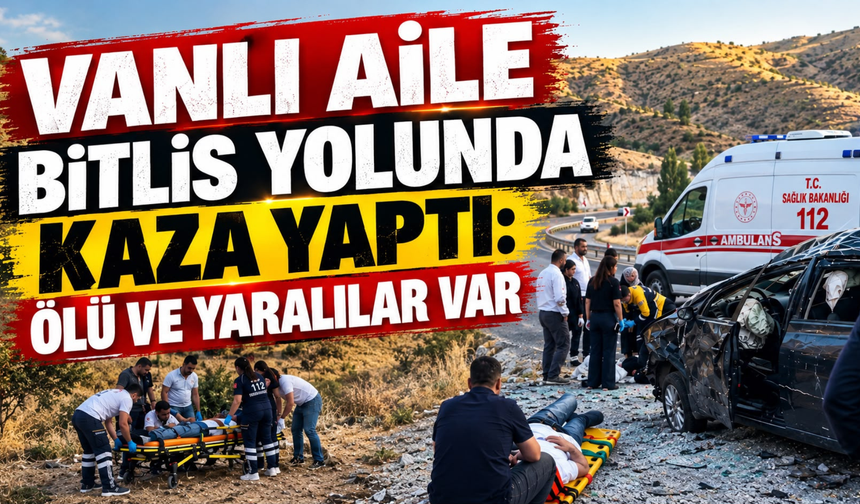 Ercişli Aile Bitlis Yolunda Kaza Yaptı: Ölü ve Yaralılar Var!