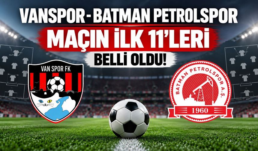 Vanspor-Batman Petrolspor Doğu Derbisinin İlk 11’leri Belli Oldu!