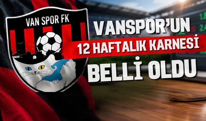 Vanspor’un 12 haftalık karnesi belli oldu! İşte ligdeki son durumu