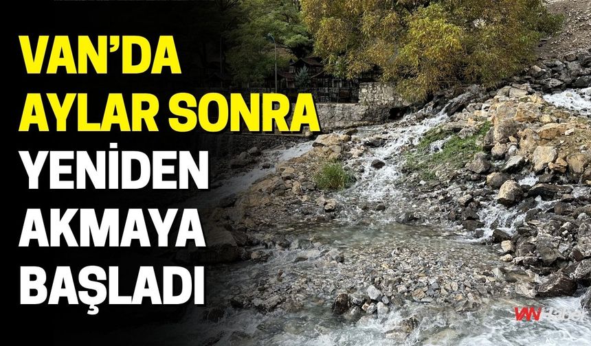 Van’da Kuruyan Kanispi Şelalesi Yeniden Akmaya Başladı