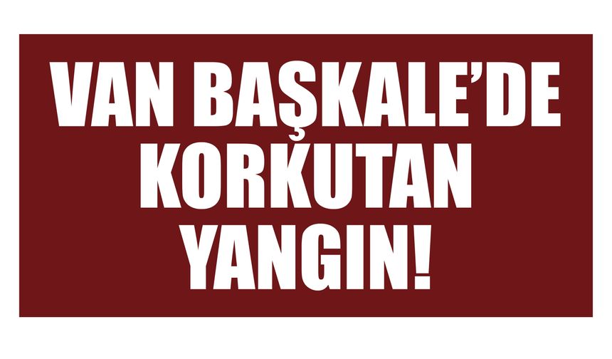 Van Başkale’de Korkutan  Yangın!