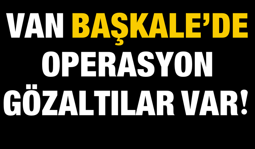 Van Başkale’de Operasyon: 3 Kişi Gözaltına Alındı!