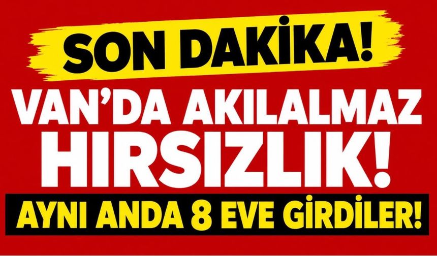 Son Dakika! Van’da 8 eve hırsızlar dadandı!