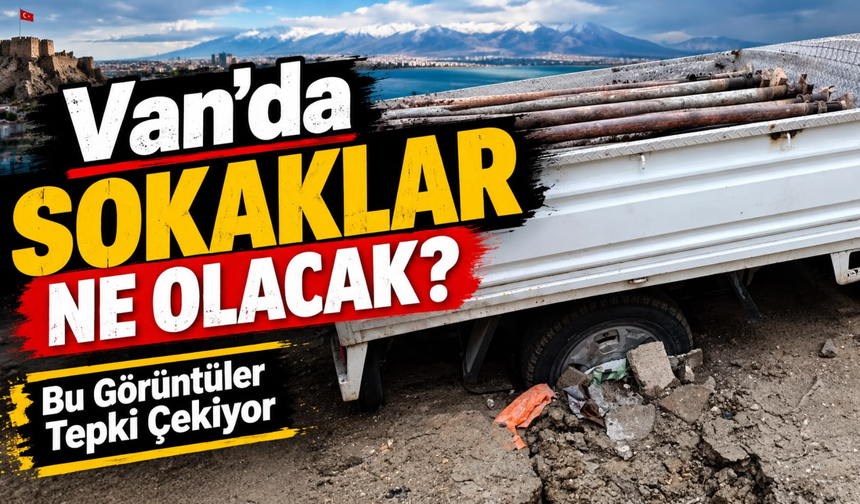 Van’da Yağış Sonrası Yine Aynı Sorun! Yol Çöktü, Araçlar Mahsur Kaldı
