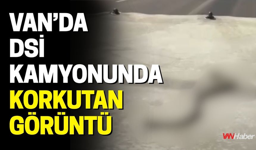 Van’da DSİ Kamyonunda Korkutan Görüntü