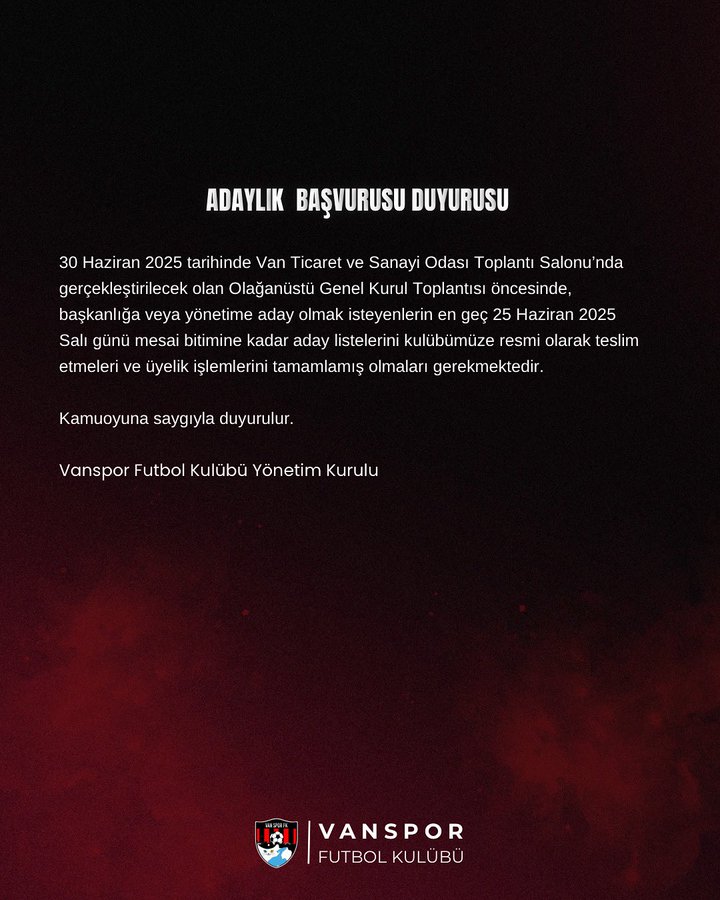 Adaylık Başvurusu
