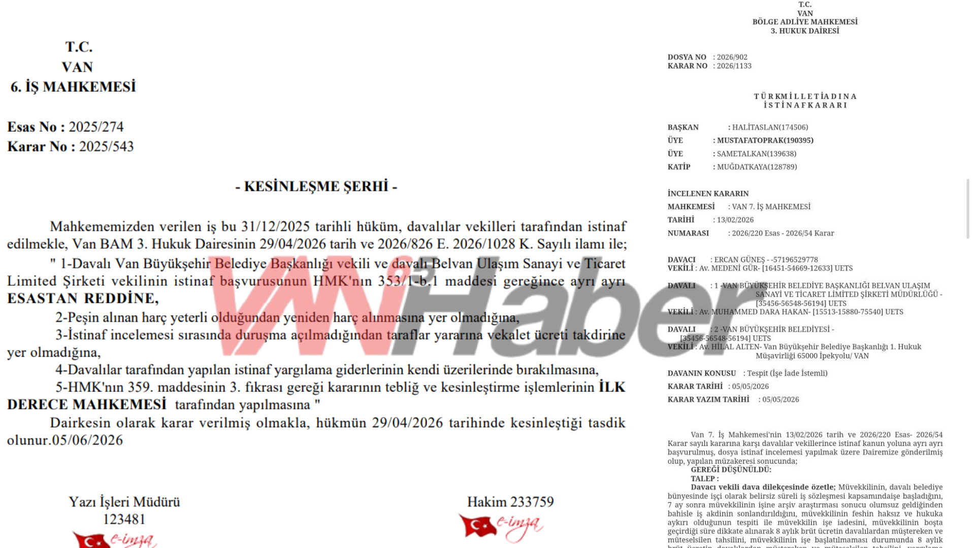 Van'da İşten Çıkarılan 223 İşçi İçin Mahkemeden Kritik Karar Geldi!