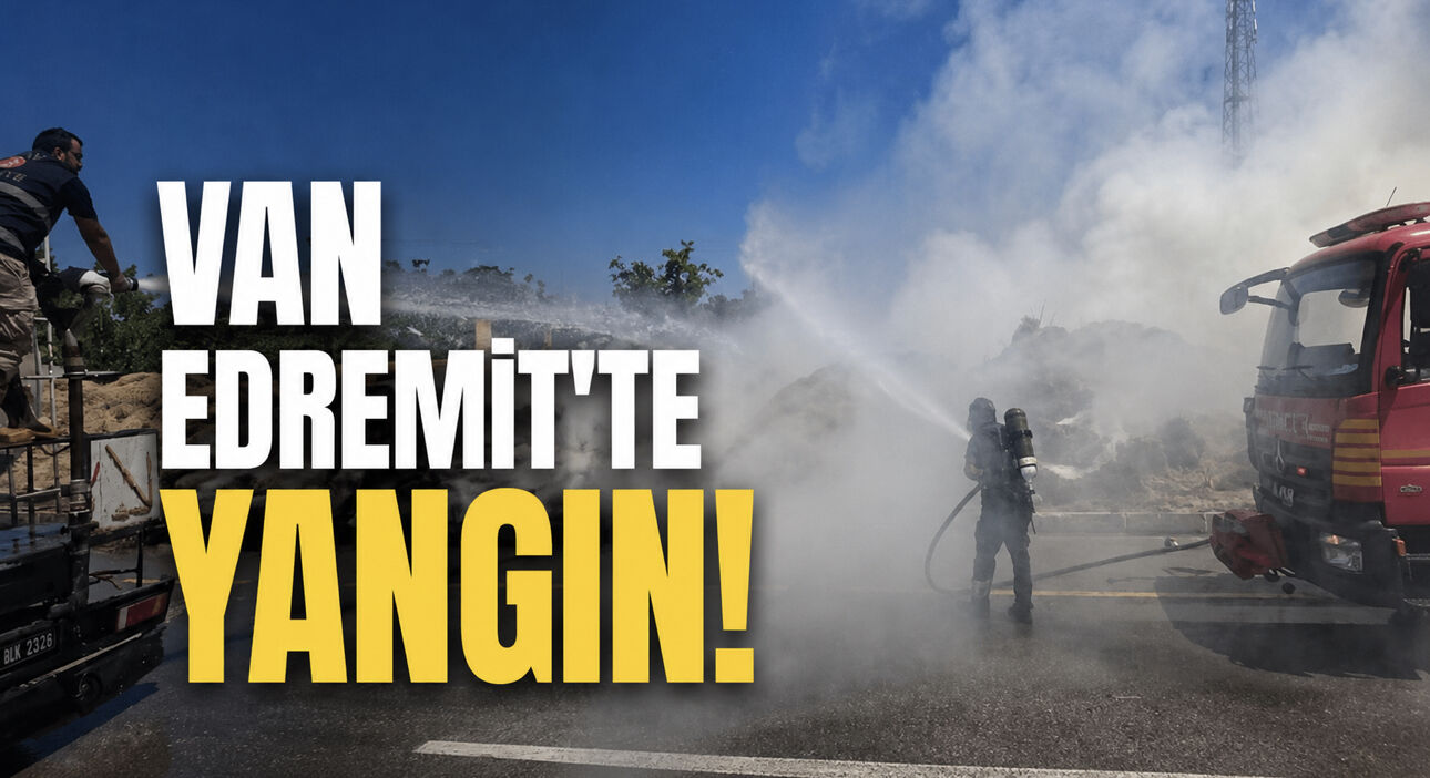 Van Edremit’te ot yangını söndürüldü