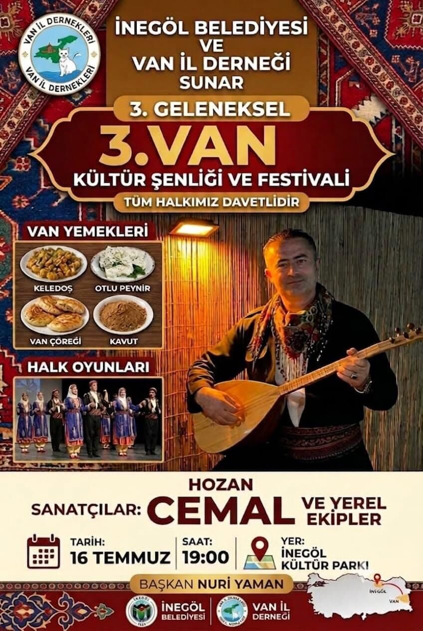 Van'ın Kültürü İnegöl'e Taşınıyor! Yöresel Lezzetler Ve Halk Oyunları Bu Festivalde Buluşacak-1