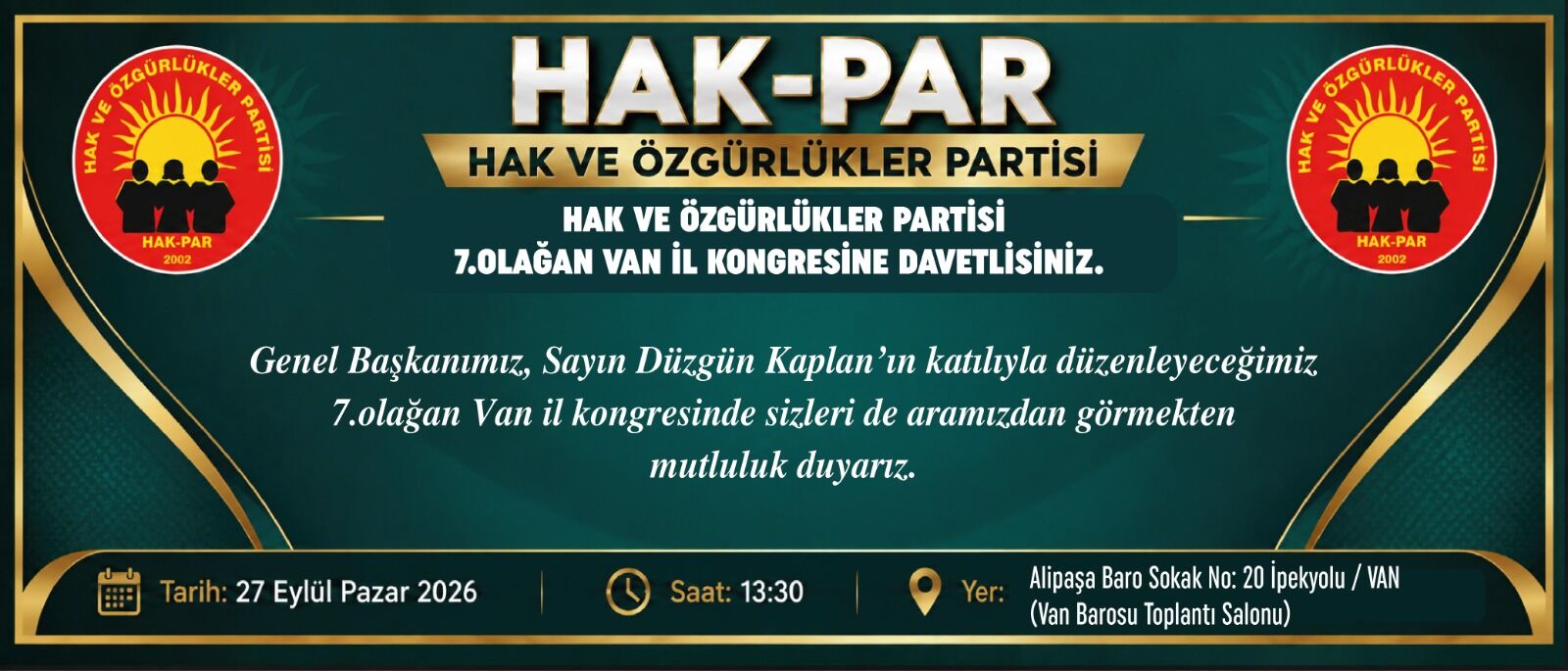 Hak Par Van İl Kongresi̇