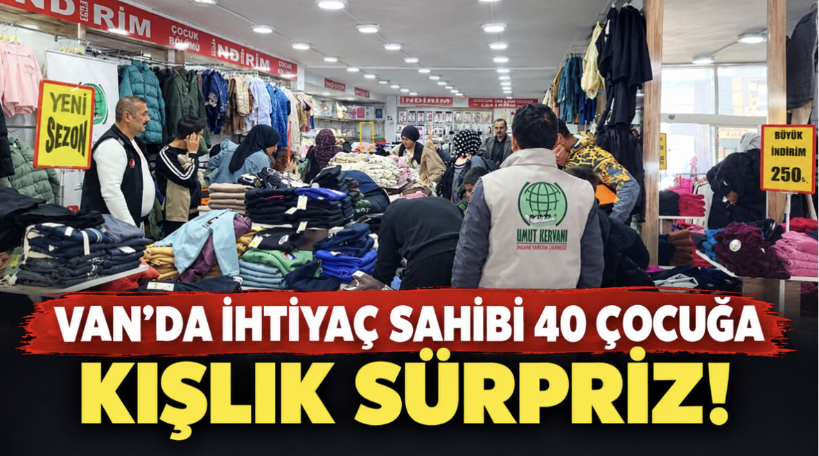 Van’da ihtiyaç sahibi 40 çocuğa kışlık sürpriz!